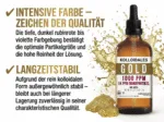 hochkonzentriertes kolloidales Gold Kollodiales Gold 1000 ppm Goldkolloid