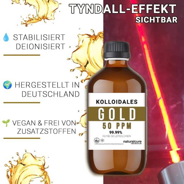 Kolloidales Gold 50ppm (500ml) – Premium-Qualität Made in Germany